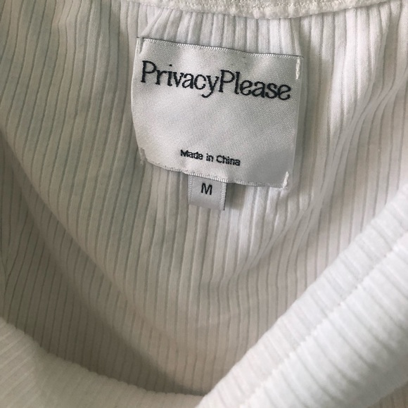 Privacy Please White Long Flare Sleeve Bodysuit - Picture 4 of 5
